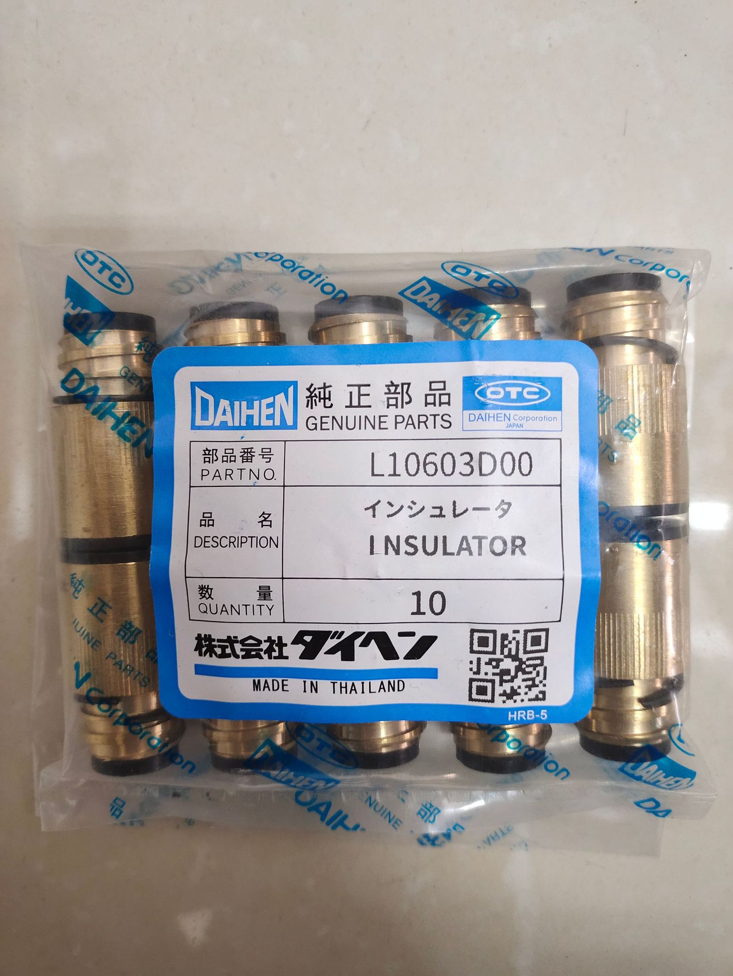 OTC機器人原裝進(jìn)口絕緣套環(huán)L10603D00